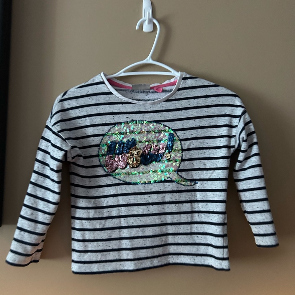 Striped Sequin Kids Top